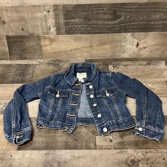 Cherokee Jean Jacket girls S 6/6x Blue Button Up - Picture 1 of 4